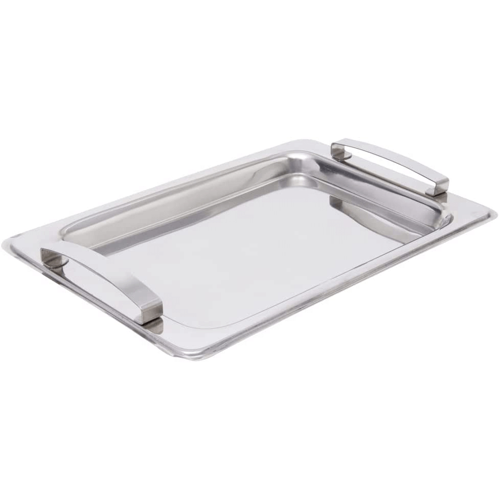 Bandeja Inox Retangular com Alça | Shopee Brasil