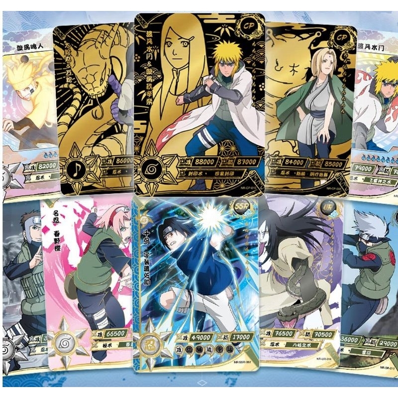Pacote Com 5 cartas Naruto Brilhante Coleção