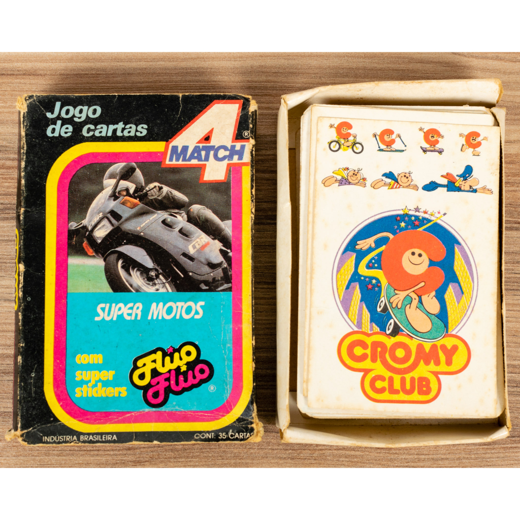 Jogo de Cartas Colecionáveis 4 Match Super Motos Cromy Club Anos