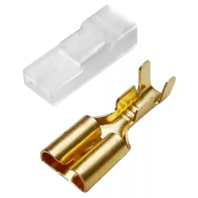 Kit Terminal Encaixe Fêmea + Capa Isolante Luva 100 Peças Cada