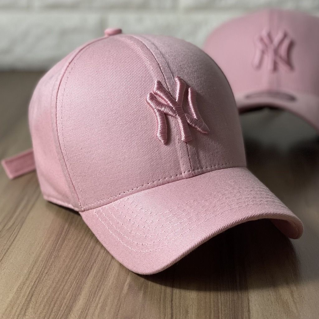 Bone New York NY Premium Lançamento Masculino e Feminino Aba Curva Azul Rosa