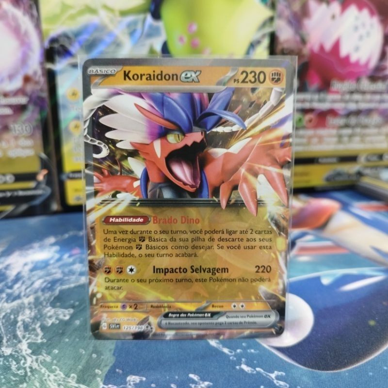 Carta Pokémon Koraidon Ex Dourado Escarlate E Violeta