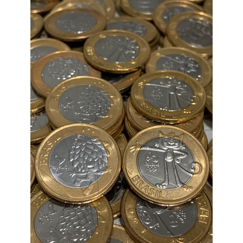 Moedas mascote olimpíadas Rio 2016 Tom + Vinícius