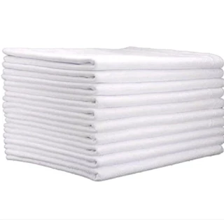 Pano Pé de Galinha Kit com 10 panos 100% Algodão Branco - Santa Margarida