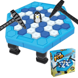 Jogo educativo para crianças conjunto de jogo da velha com pinguim