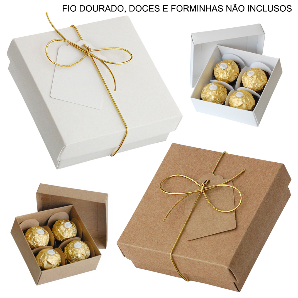 Caixinhas de Papel + Tag para Doces, Lembrancinhas Casamento Aniversários - CXTAG047KT
