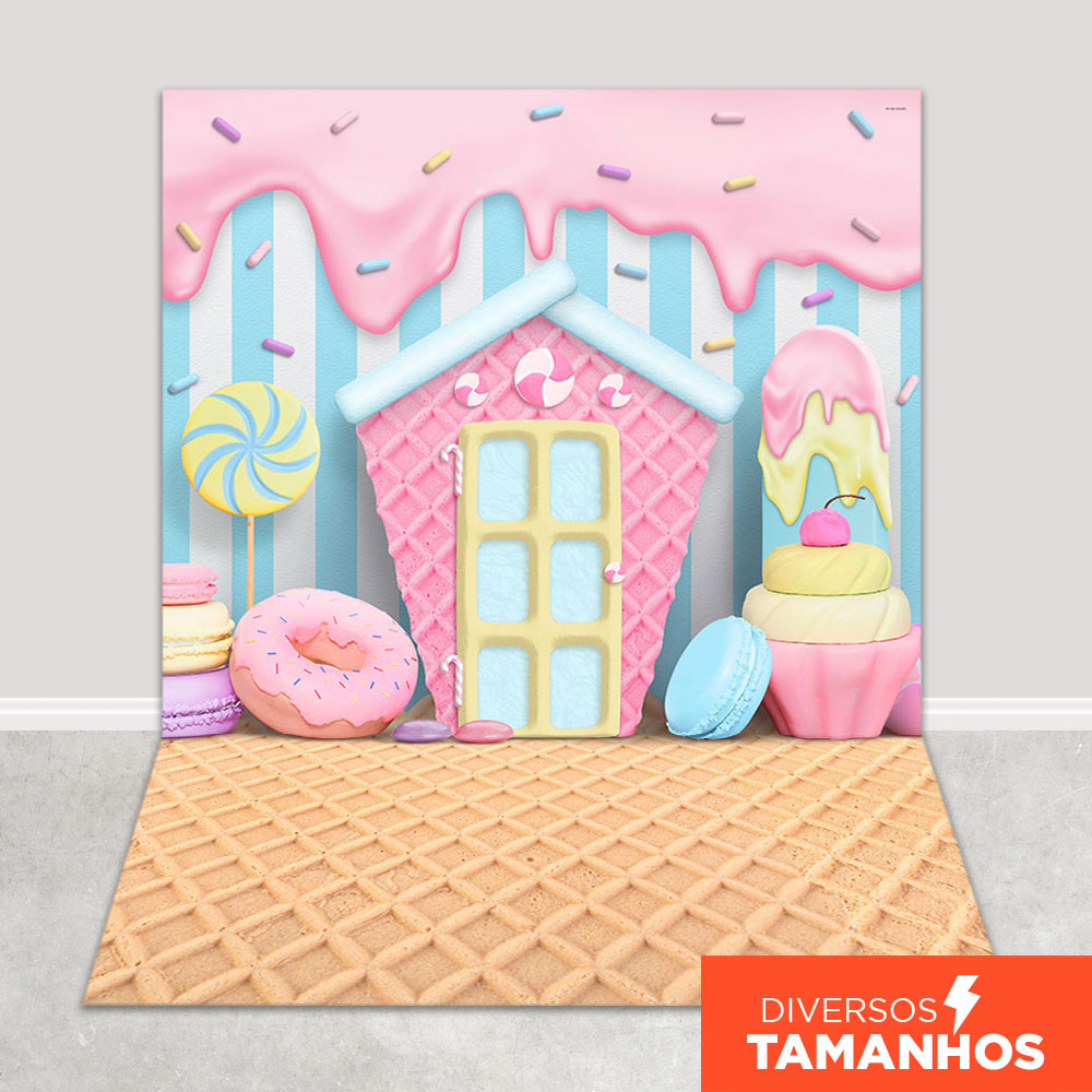 Fundo Fotográfico Doceria Em Tecido FFC-834