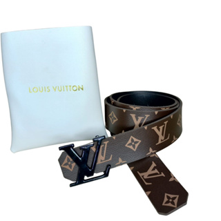 Cinto Masculino Couro Canvas Legítimo Louis Vuitton LV - Monogram