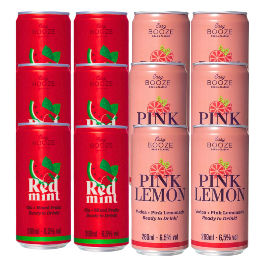 Combo Drink Easy Booze Red Mint Lata 269ml +Pink Lemon Lata de 269ml