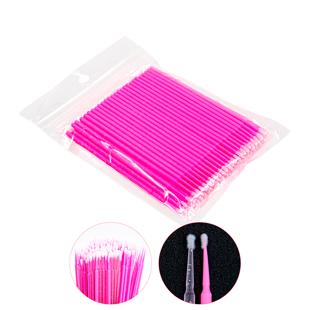 100 Microbrush Para Alongamento E Permanente De Cílios