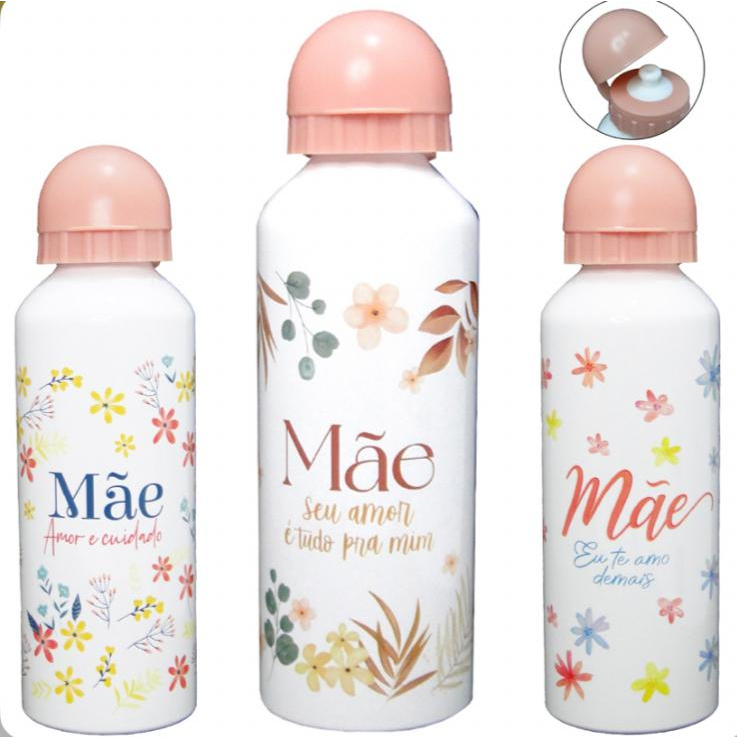 Garrafa térmica de água personalizada de frases para mãe - garrafinha ...