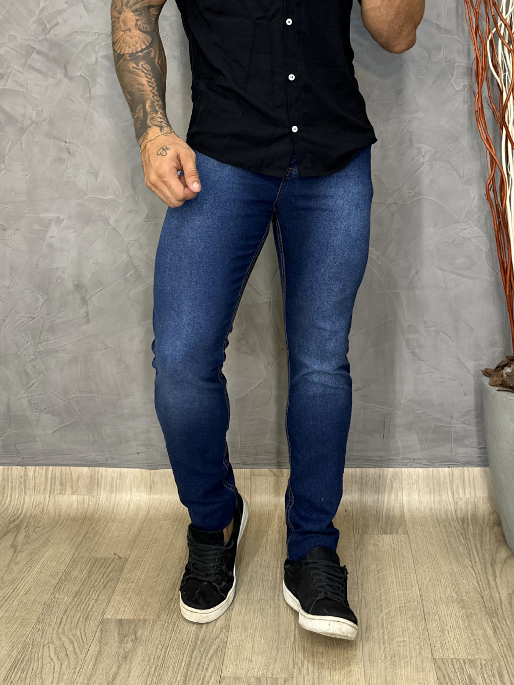 Look Masculino Calça Preta E Camisa Jeans Calça Jeans Masculina
