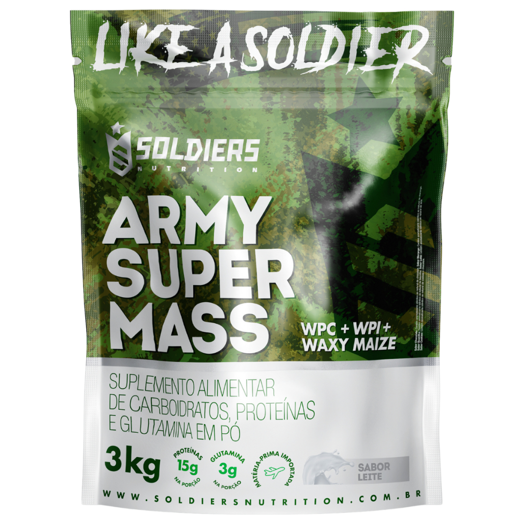 Hipercalórico Army Super Mass - 3kg - Soldiers Nutrition