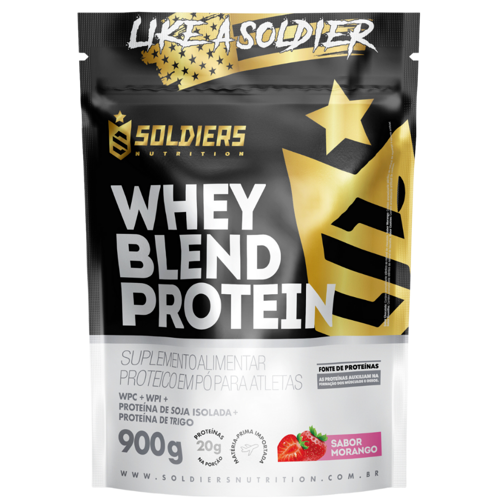 Whey Blend Protein Concentrado e Isolado - 900g - Soldiers Nutrition