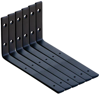 6 Mão Francesa Invertida Suporte Cantoneira 10cm 15cm 20cm 25cm 30cm Prateleira Ferro Reforçado Base Reta