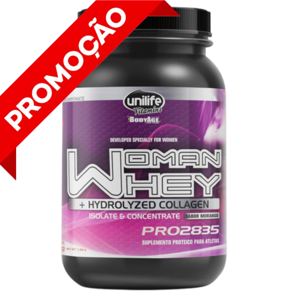 WHEY PROTEIN WOMAN Mulher Isolado Concentrado com Colágeno Sabor ...