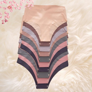 KIT 10 Calcinhas Corte a Laser Cós Alto Sem Costura Tangão Conforto Lingerie
