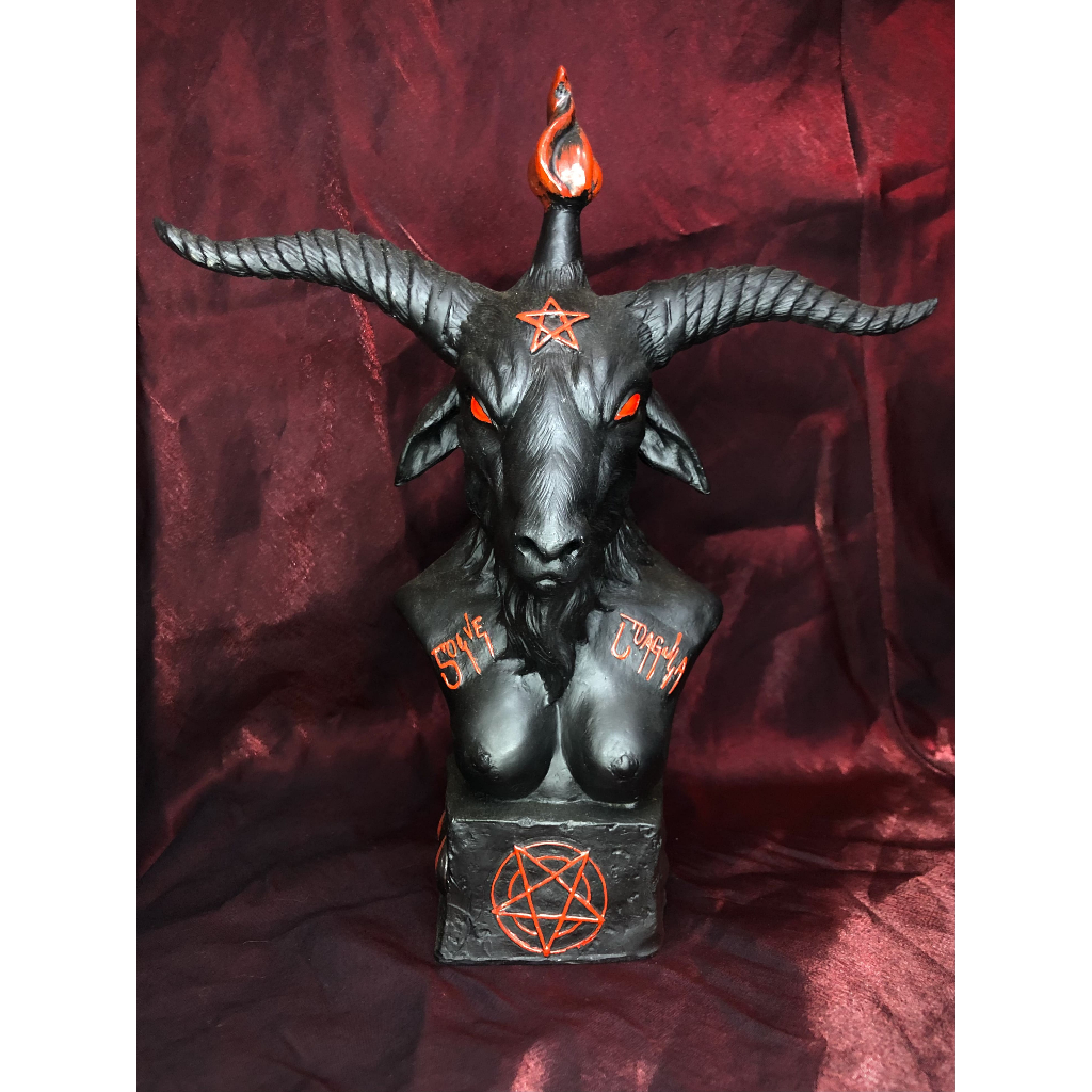 Anel Aço Inox Baphomet Bode Maçom Ocultismo Símbolo