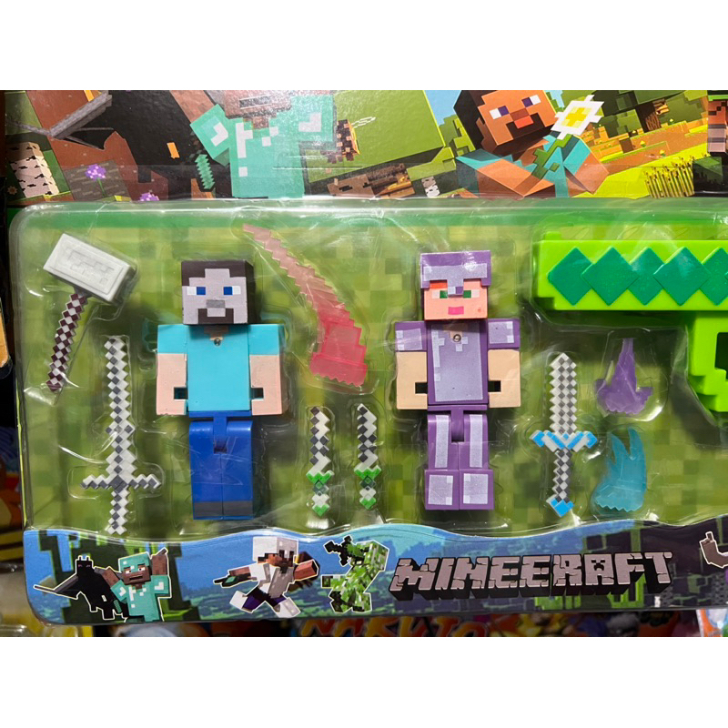 Bonecos Personagens Minecraft Cartela com 9 itens – Maior Loja de  Brinquedos da Região