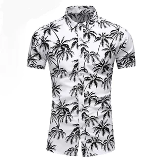 Camisas Social Floridas Confortável diversas Estampadas Masculina