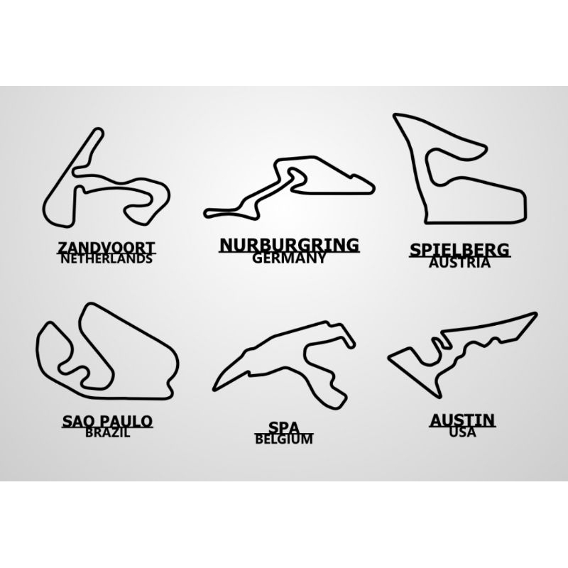 KIT 5 PISTAS F1 / CIRCUITOS DE CORRIDA