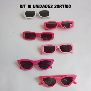 KIT 10 Unidades Óculos de Sol Infantil Meninos e Meninas