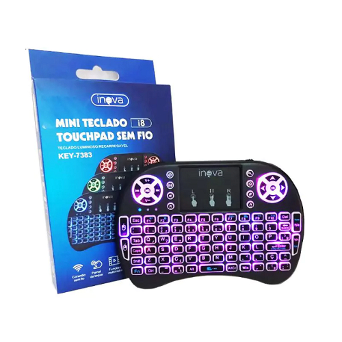 Mini Teclado Controle Sem Fio Wireless Iluminado De M O Inova Shopee