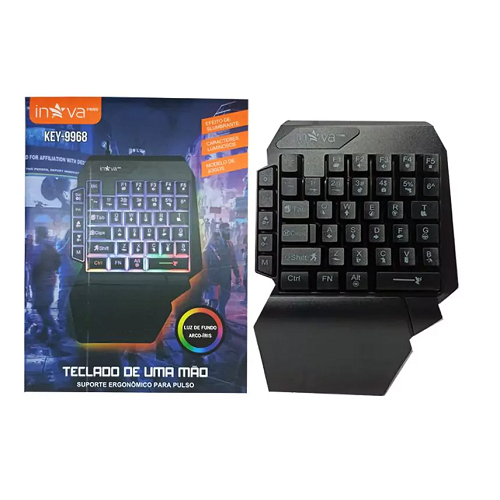 Teclado Gamer de Uma Mão One Led Rgb - Inova