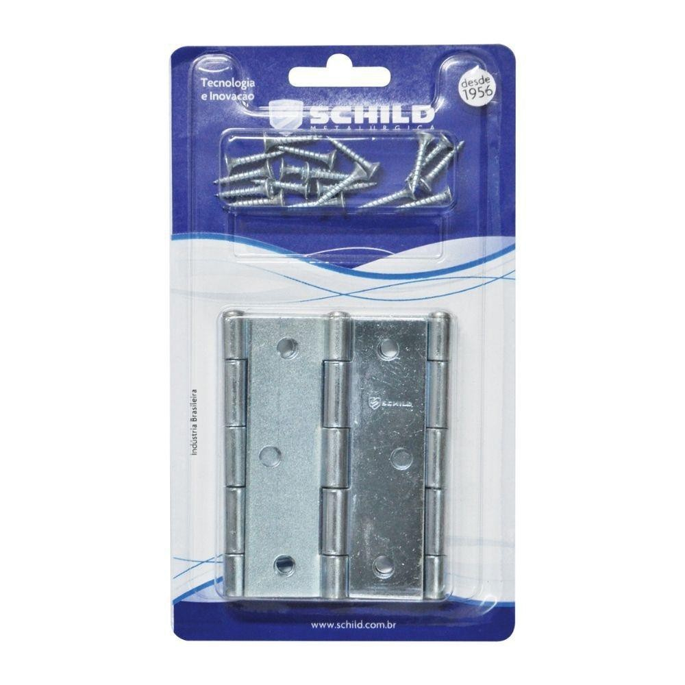 Dobradiça Galvanizada C/ Parafuso 3.1/2 C/3 Schild