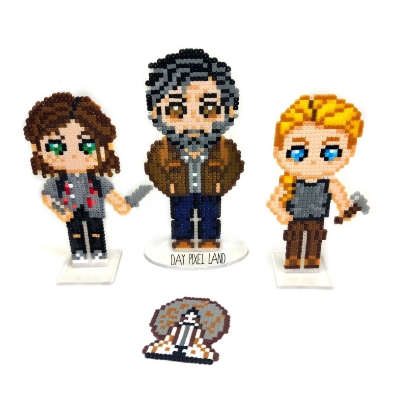 Ellie, Joel e Abby / The Last Of Us 2 (Totem Colecionável em Pixel Arte)