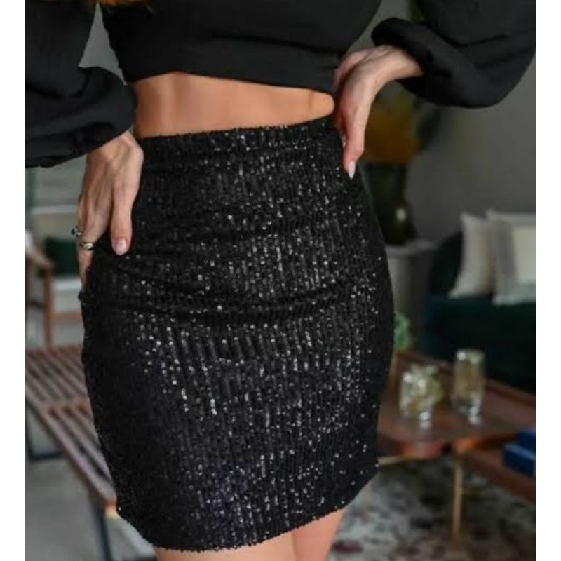 MINI SAIA PAITÊ BRILHANTE FEMININO | Shopee Brasil