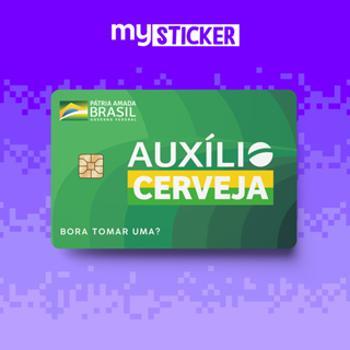 Combo 8 Adesivos de Cartão Película Auxílio Cerveja Qualidade Vinil