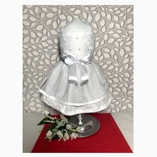 Vestido de Noiva Pet Branco para Festa de Casamento
