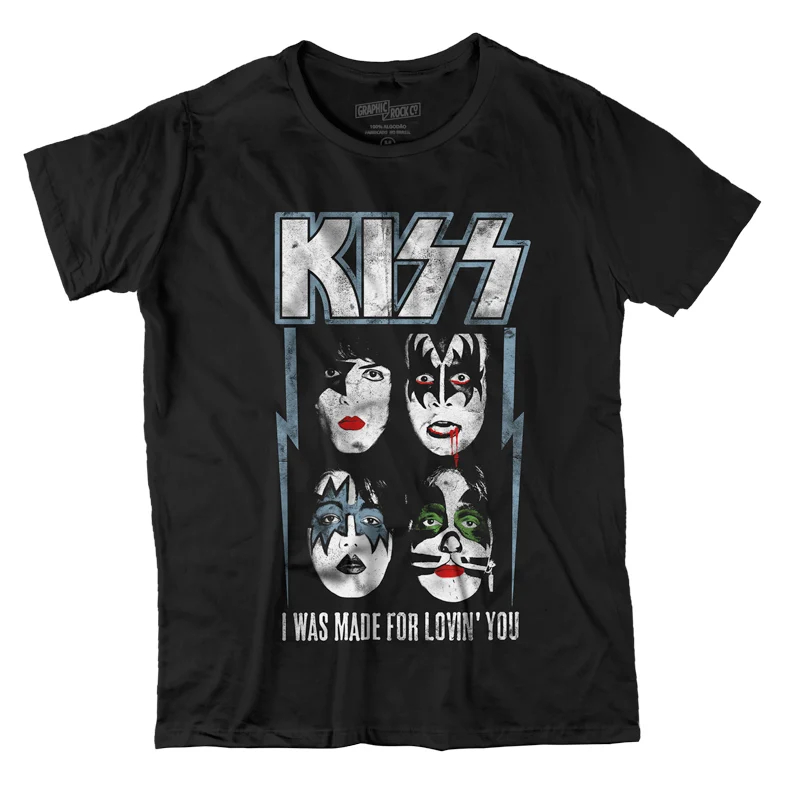 Camiseta Kiss I Was Made For Lovin You Shopee Brasil 