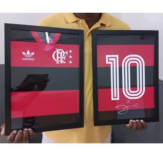 Opção de Kit 02 Quadros do Flamengo A3 promoção - Campeão Libertadores 1981 - 2019 - 2022 - Campeão Mundial de 1981 - Decorativo com moldura e vidro 3mm - Colecionável do Flamengo - Sala - Quarto de Menino - Área de Churrasqueira Lazer - Esporte - Futebol