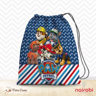 Kit com 5, 10 e 15 unid. iguais de Saquinho surpresa Patrulha Canina/ Paw Patrol/ Tam. 15*20cm PEQUENO