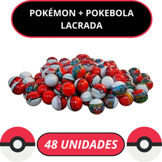 48 Pokebolas com Miniatura Pokémon Surpresa Colecionáveis Lacrada
