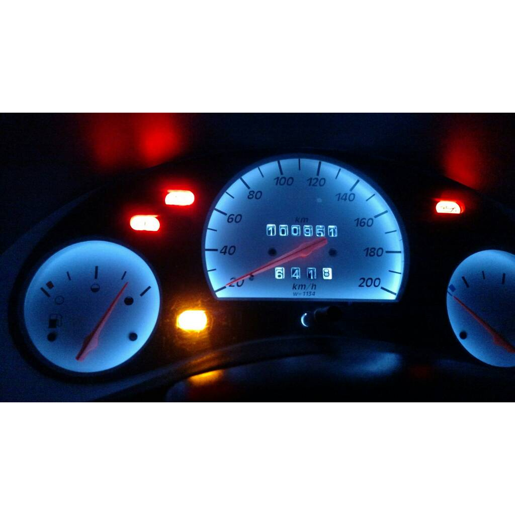 Led painel corsa wind classic Lampada Led pingo T10 Azul Gelo + ar + botao farol