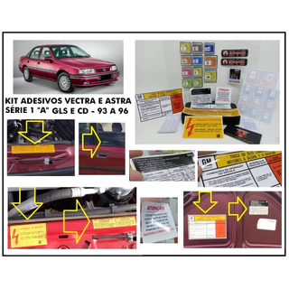 Kit C/ 20 Adesivos E Selos Astra, Vectra - Gls, Cd - 93 A 96 - (Primeira Geração - A) Kit Completo
