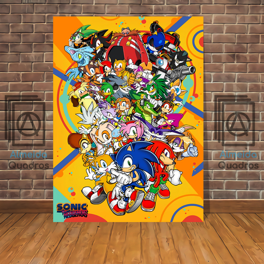 Quadro decorativo A4 Sonic Mania, JOGO, VIDEO GAME, CLÁSSICO