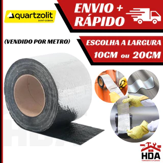 Fita Aluminio Vedação Vazamentos Veda Tudo Trincas Laje Telhado Telhas 10cm 20cm - Quartzolit ( POR METRO )
