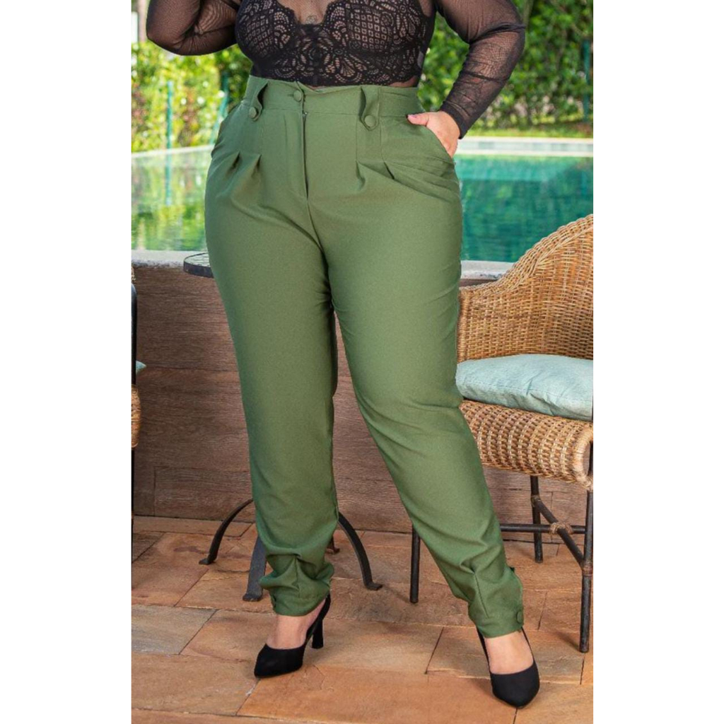 Calças sociais best sale femininas plus size