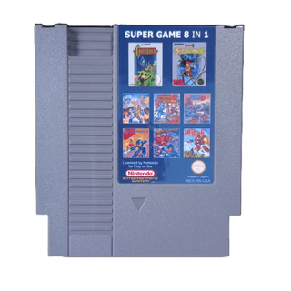 Castlevania e Mega Man Cartucho Multijogos 8 em 1 Nes