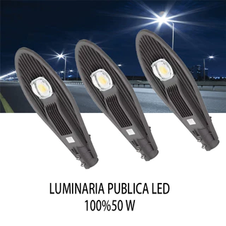 Refletor Luminária 50w Poste Pública Led Pétala Iluminação