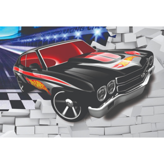 Papel De Parede Hot Wheels Carros Pista Forza 5m² Nhw13 no Shoptime