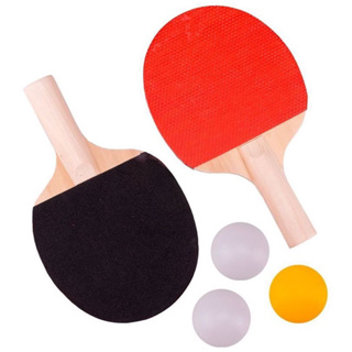 Raquete Ping Pong mesa Kit 2 Raquetes 3 Bolinhas