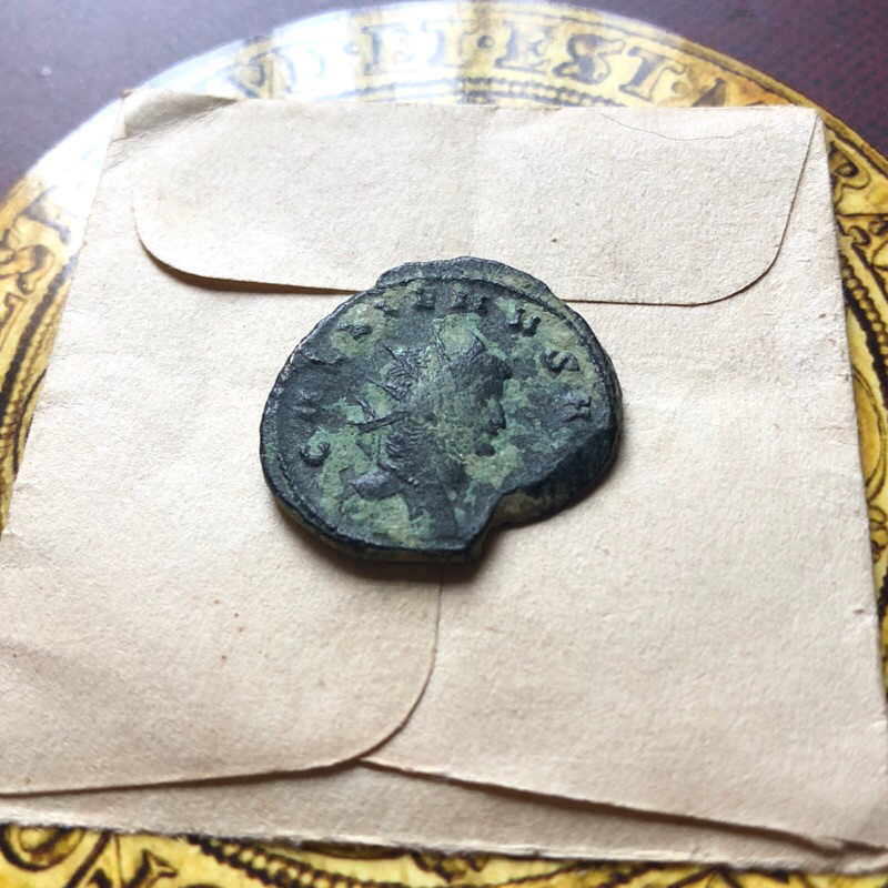 Moeda romana em bronze do seculo IV a identificar com garantia de ...