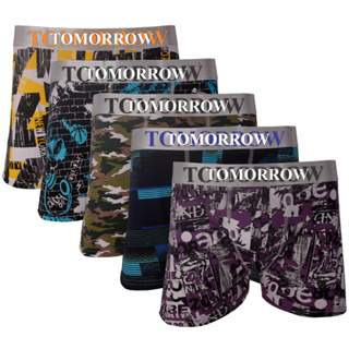 kit 5 cuecas box boxer mircrofibra TW Tomorrow Adulto