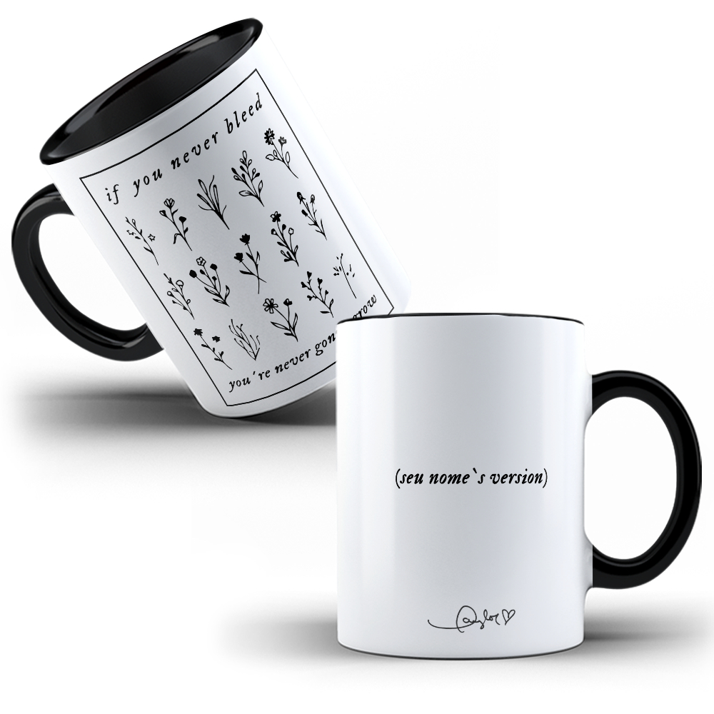 Caneca Porcelana Taylor Swift - Folklore Música the 1 (personalizada com seu nome)