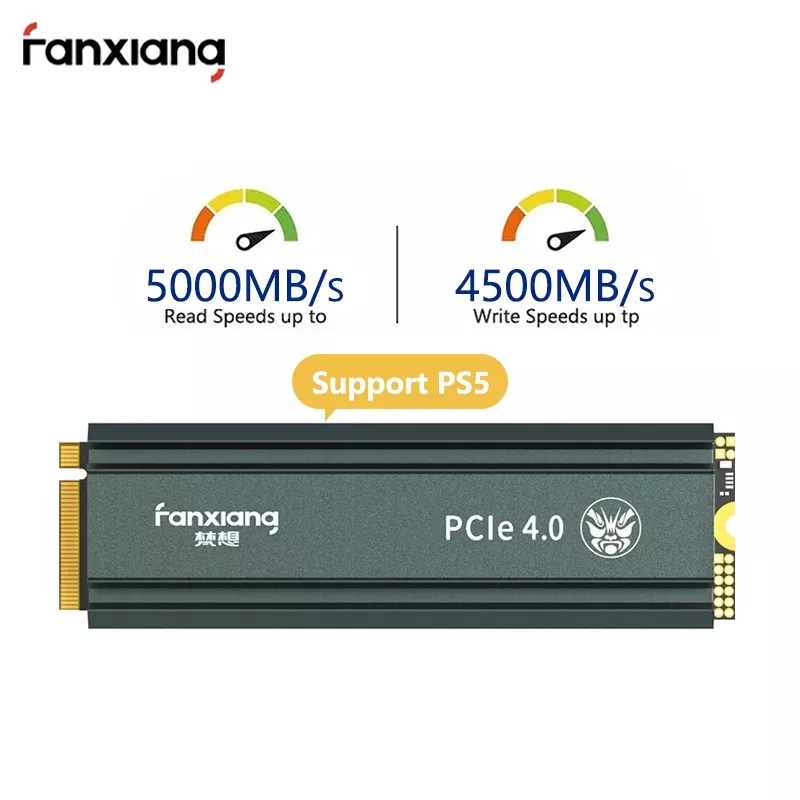 SSD Fanxiang S660 m.2 | PCIe 4.0 x 4 gen | 5000 Mb/s | PC, Notebook, PS5 | Com dissipador de Calor